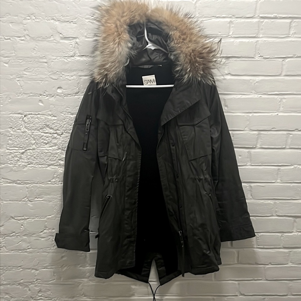 Gently used Sam Jacket with genuine for trim